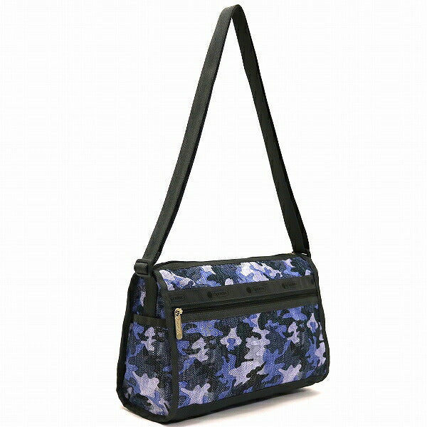 レスポートサック ショルダーバッグ 斜めがけ 大人 LeSportsac DELUXE SHOULDER SATCHEL CAMO CANVAS INDIGO